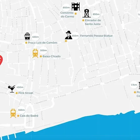 Appartamento Bright 2br On Bica Steps | Walk To Chiado Lisbona